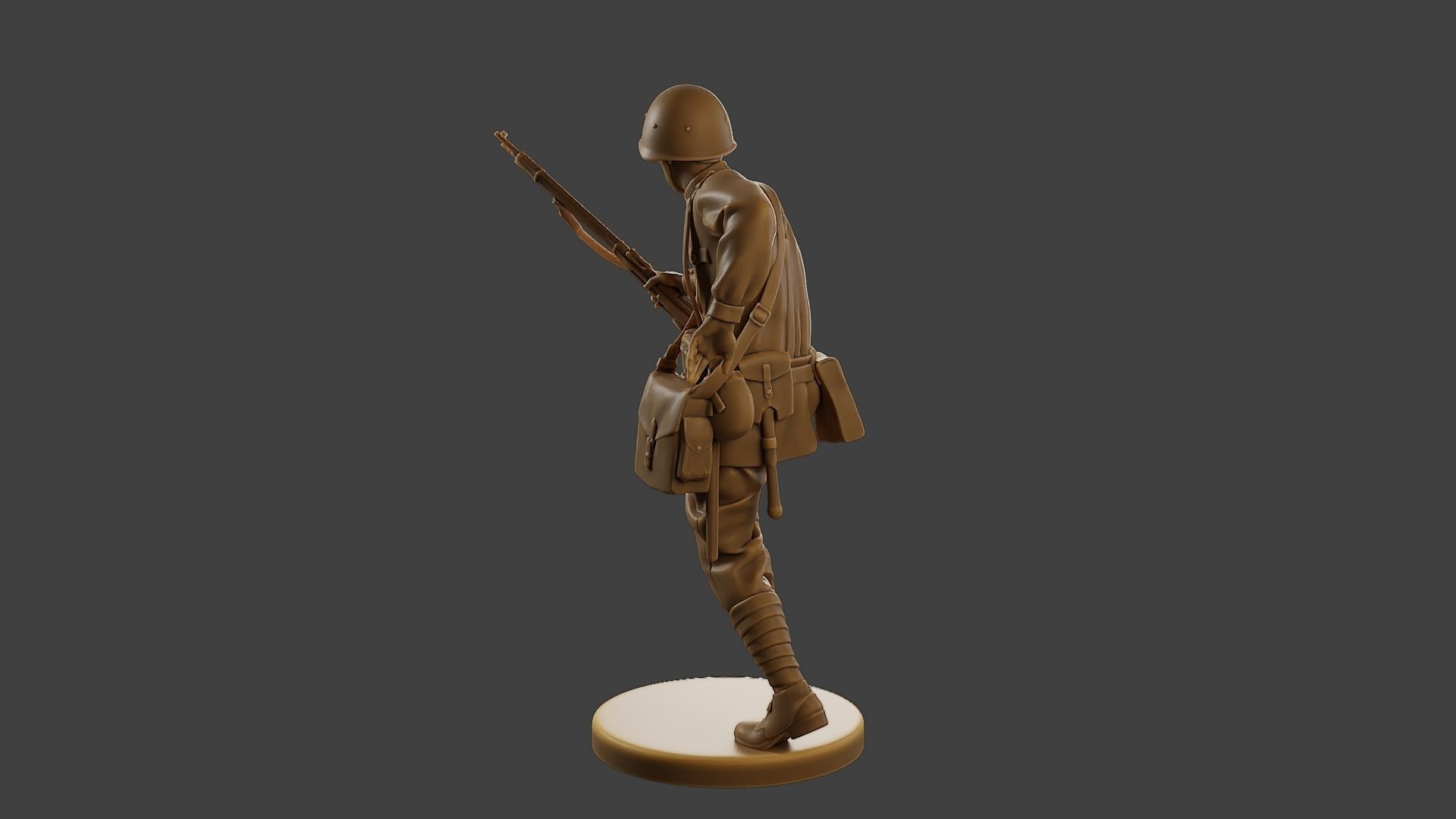 Russian soldier ww2 R3 001 3D print model_5