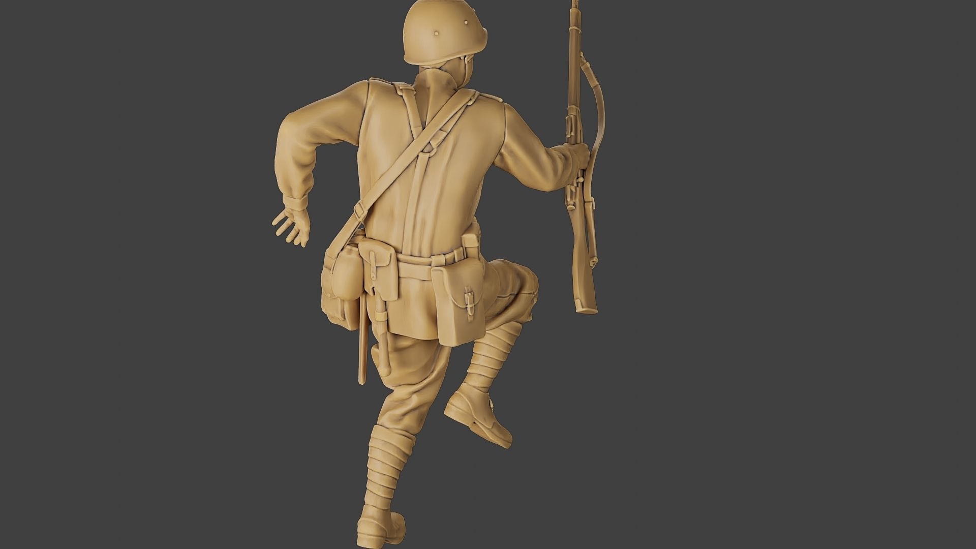Russian soldier ww2 R3 001 3D print model_24