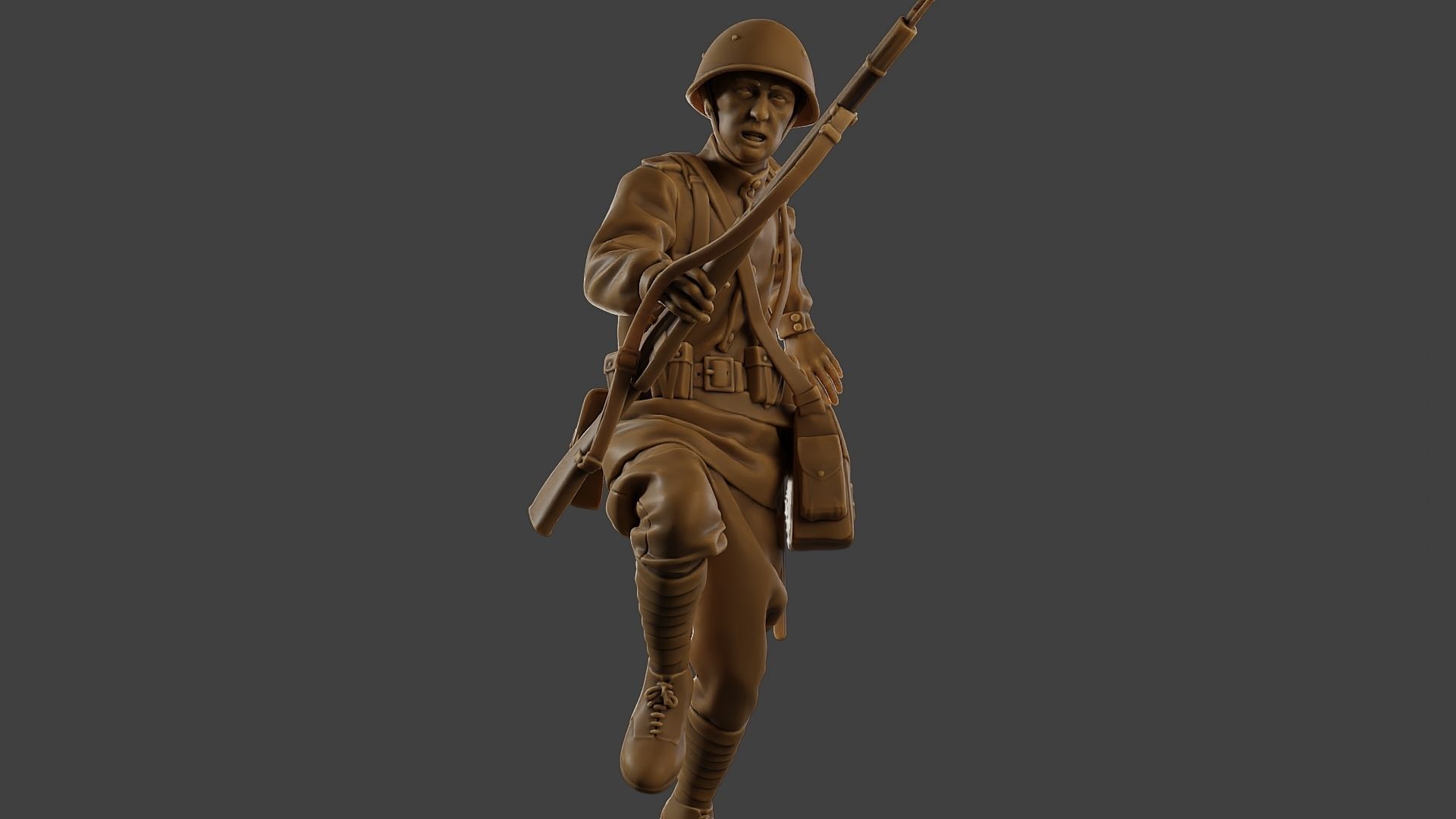 Russian soldier ww2 R3 001 3D print model_28