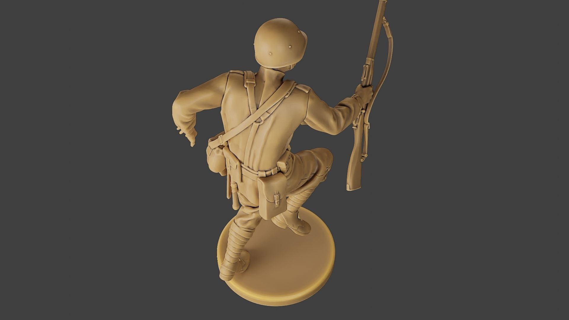 Russian soldier ww2 R3 001 3D print model_22