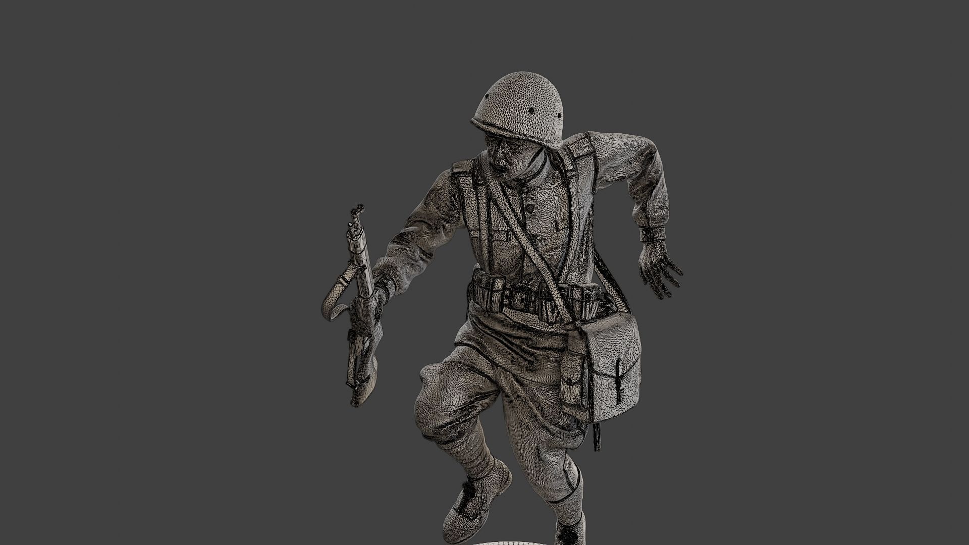 Russian soldier ww2 R3 001 3D print model_12
