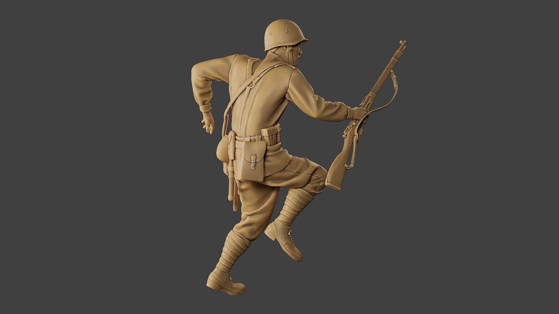 Russian soldier ww2 R3 001 3D print model_31