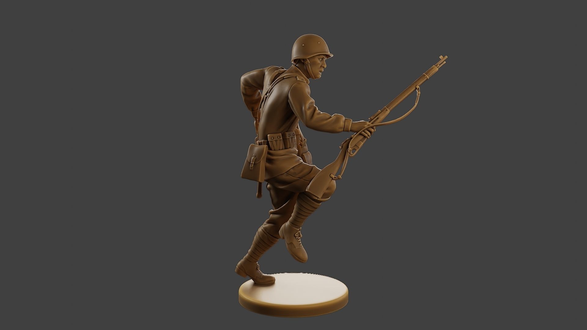 Russian soldier ww2 R3 001 3D print model_9