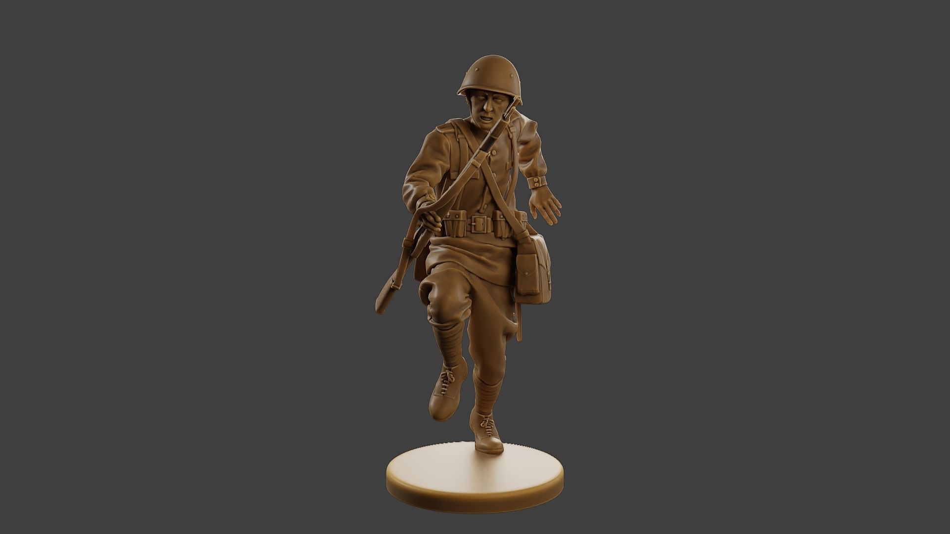 Russian soldier ww2 R3 001 3D print model_1