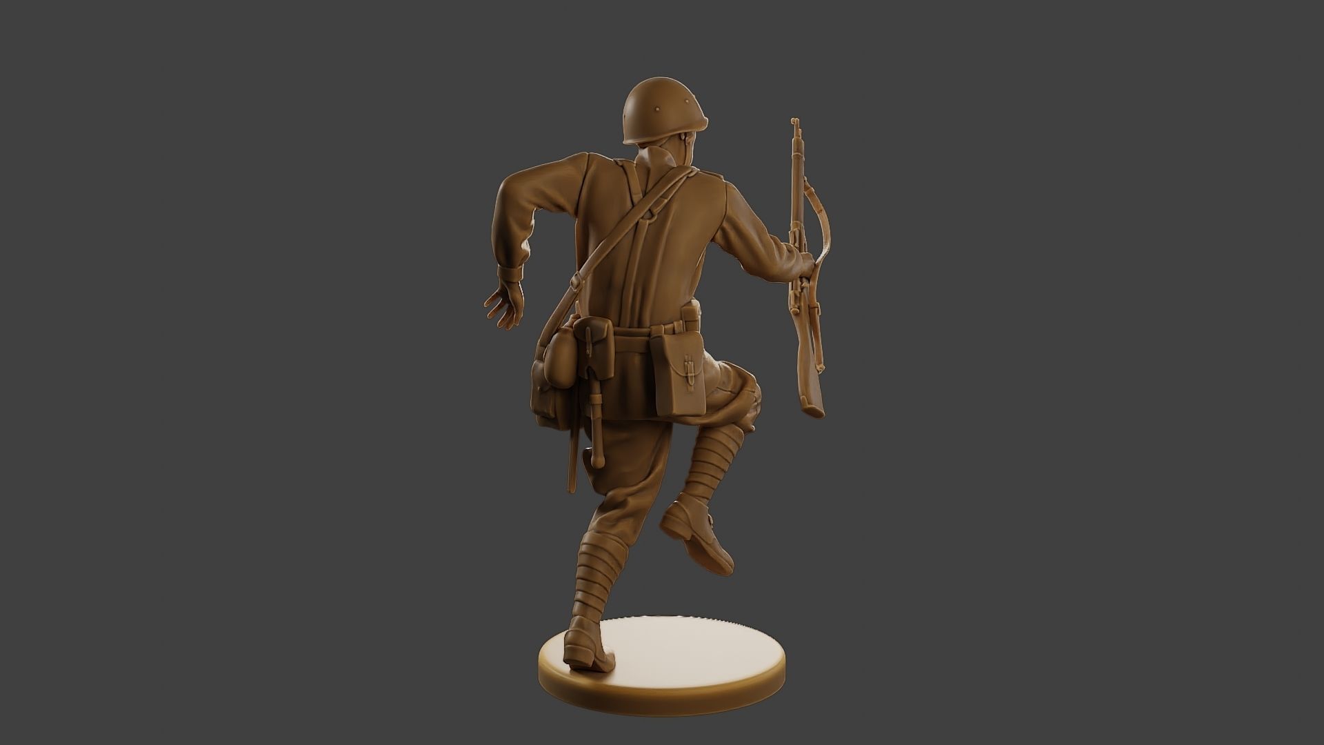 Russian soldier ww2 R3 001 3D print model_7