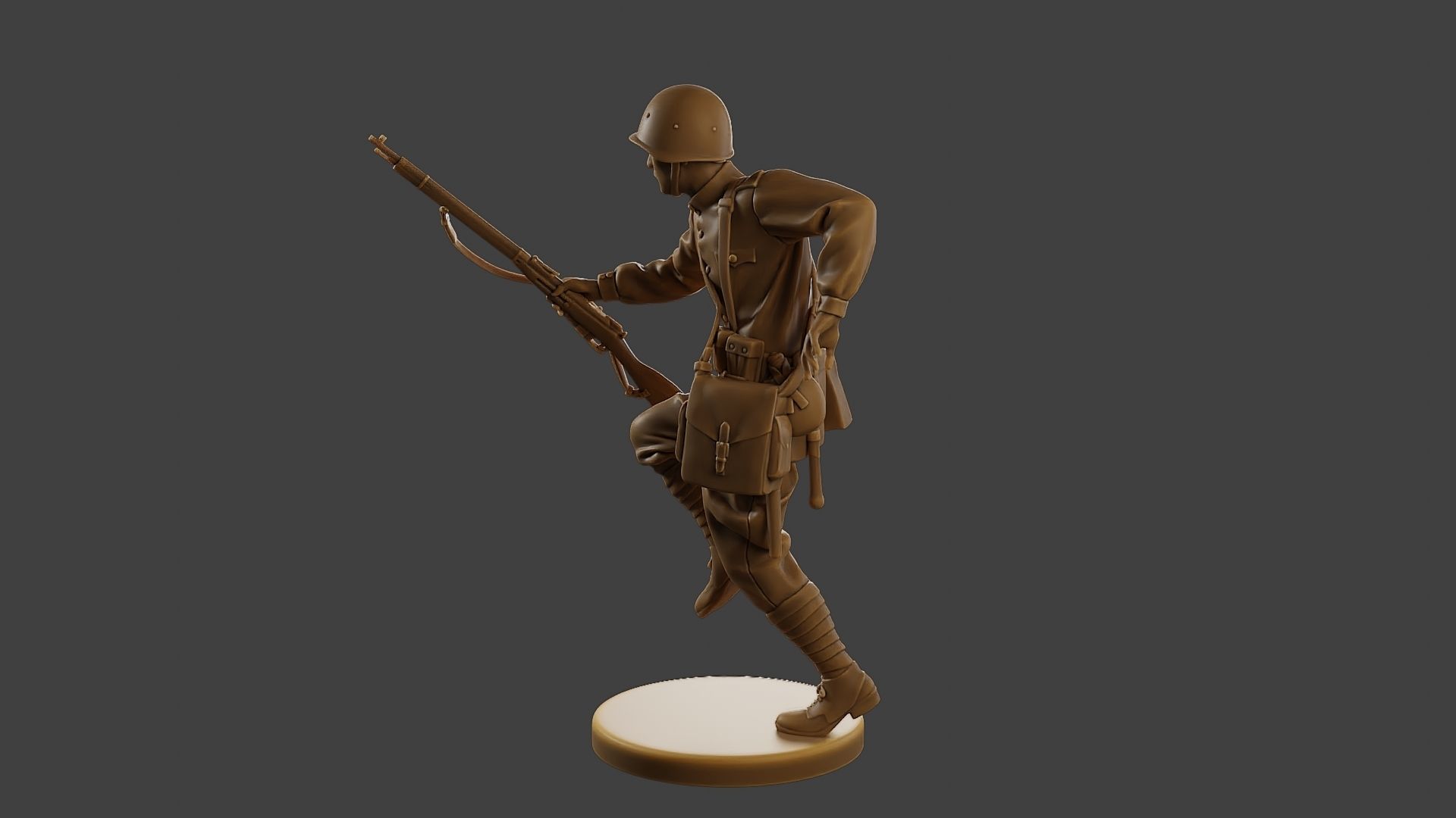 Russian soldier ww2 R3 001 3D print model_4