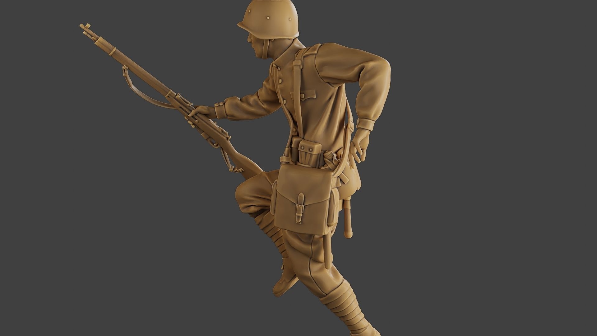 Russian soldier ww2 R3 001 3D print model_26