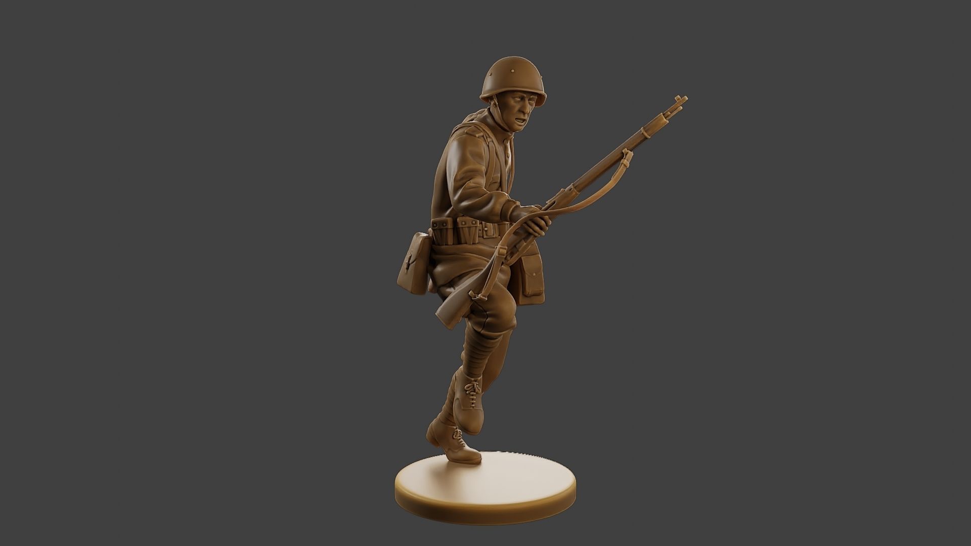 Russian soldier ww2 R3 001 3D print model_10