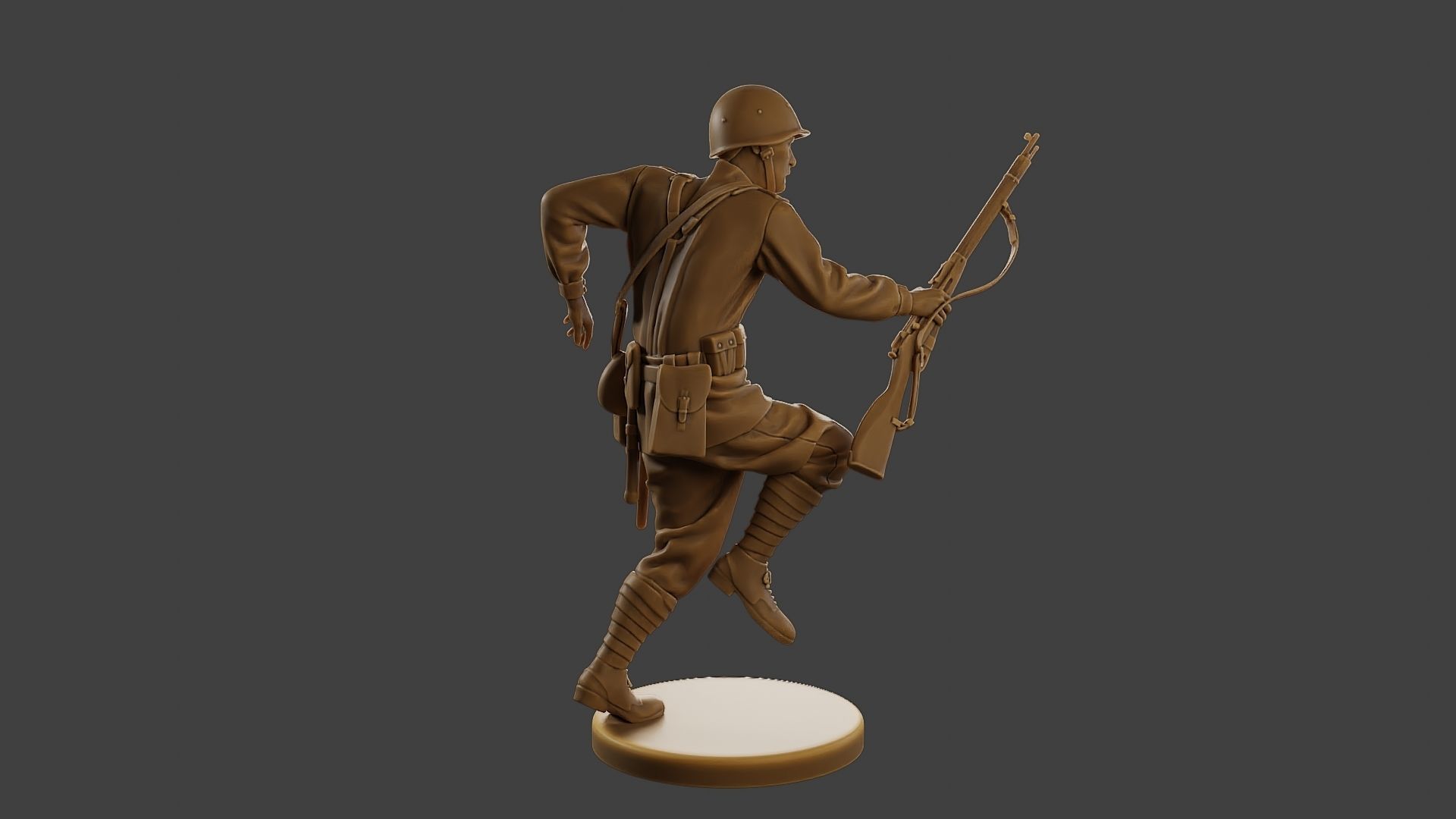Russian soldier ww2 R3 001 3D print model_8