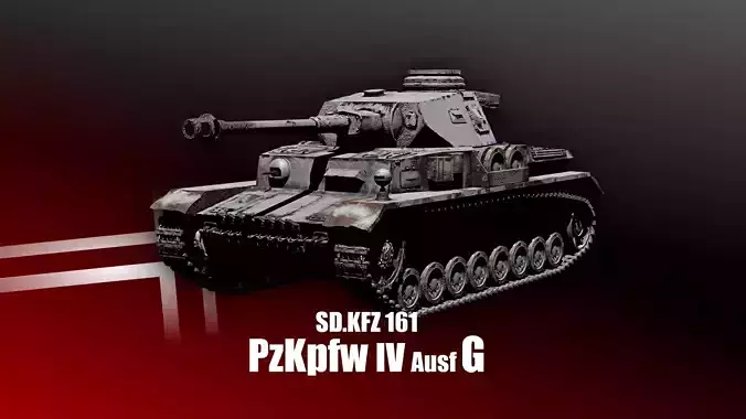 Panzer 4 - PzKpfw IV - Ausf G - Common Livery Low-poly 3D model