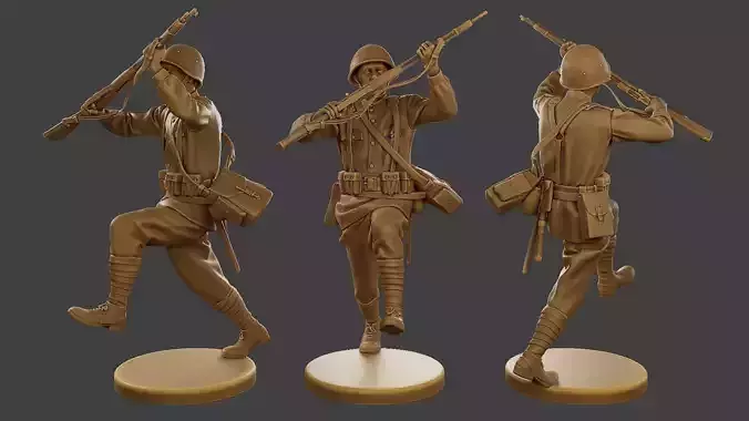 Russian soldier ww2 R3 002 3D print model