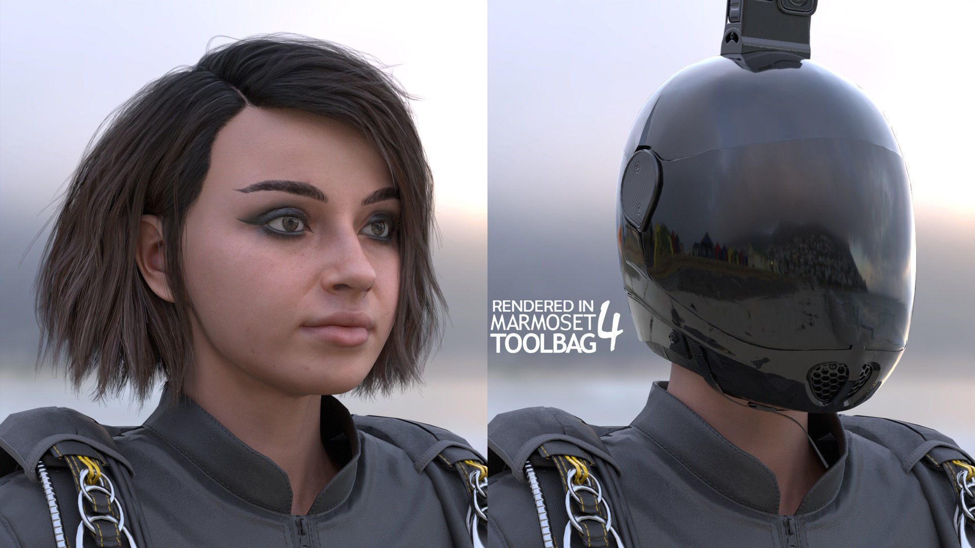 Mens and Womens Skydiving Uniforms - Modular - Rigged 3D Model Collection_19