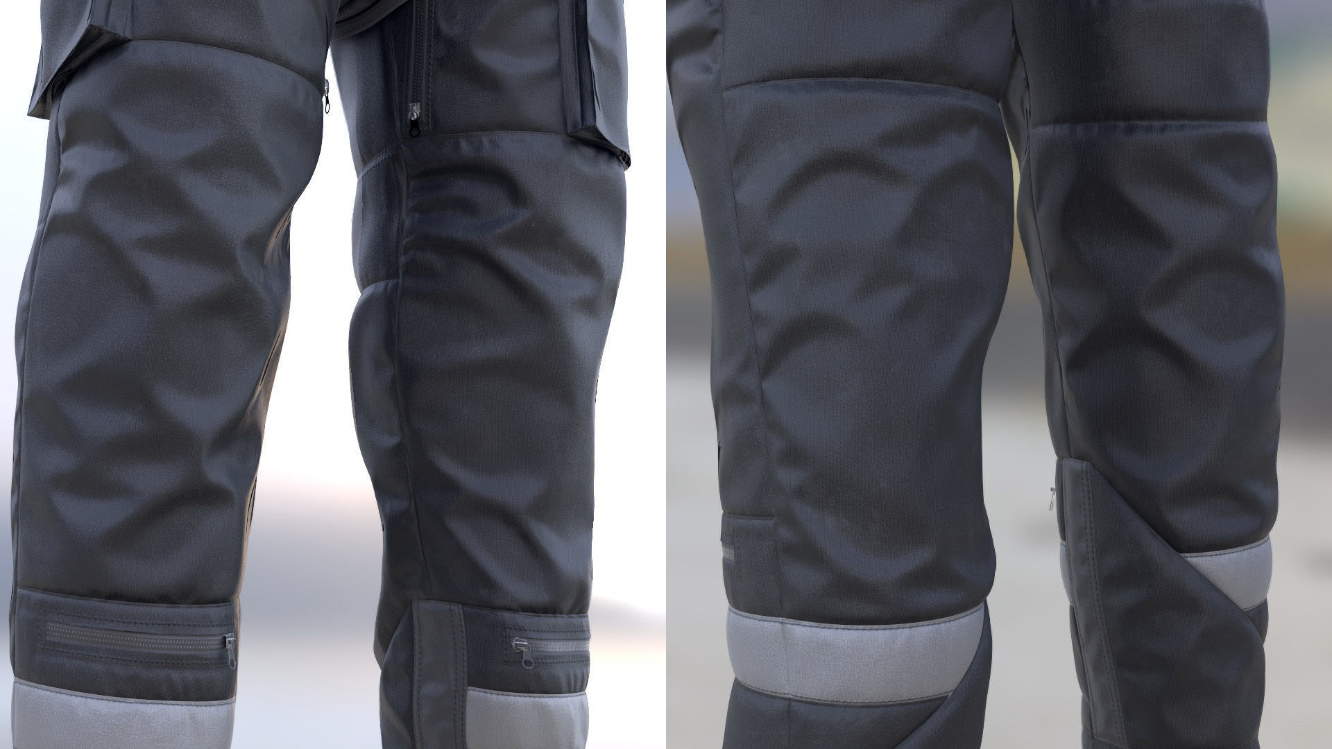 Mens and Womens Skydiving Uniforms - Modular - Rigged 3D Model Collection_17