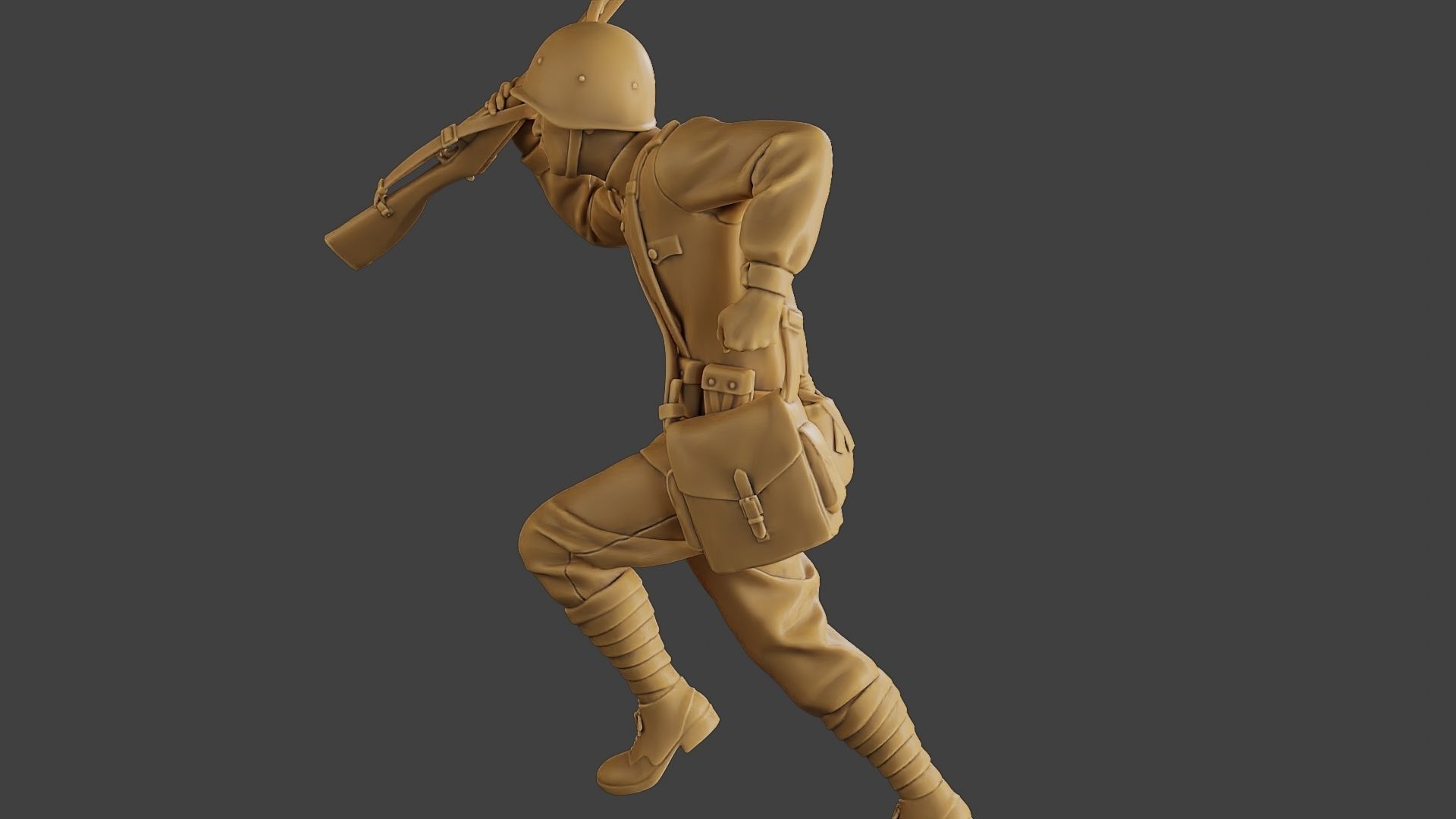 Russian soldier ww2 R3 004 3D print model_26
