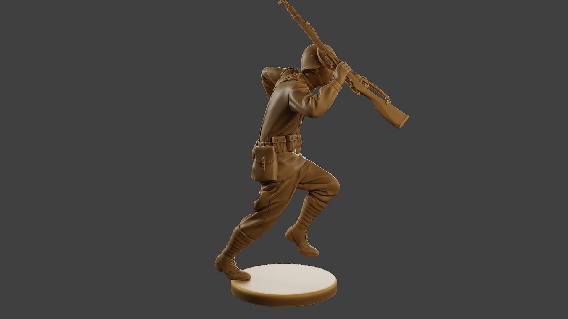 Russian soldier ww2 R3 004 3D print model_9