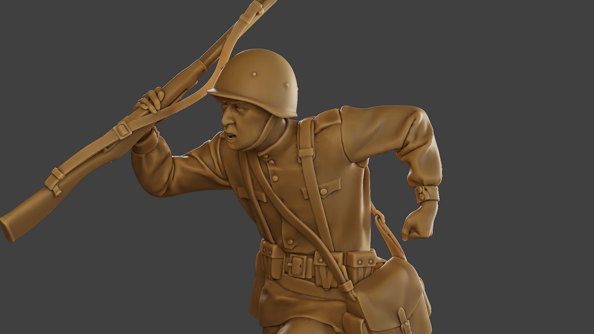 Russian soldier ww2 R3 004 3D print model_18