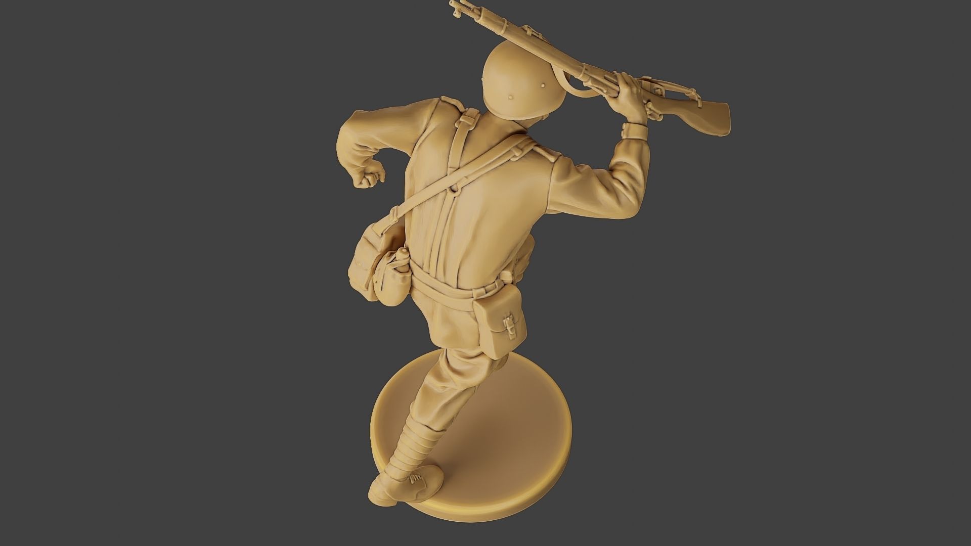 Russian soldier ww2 R3 004 3D print model_22