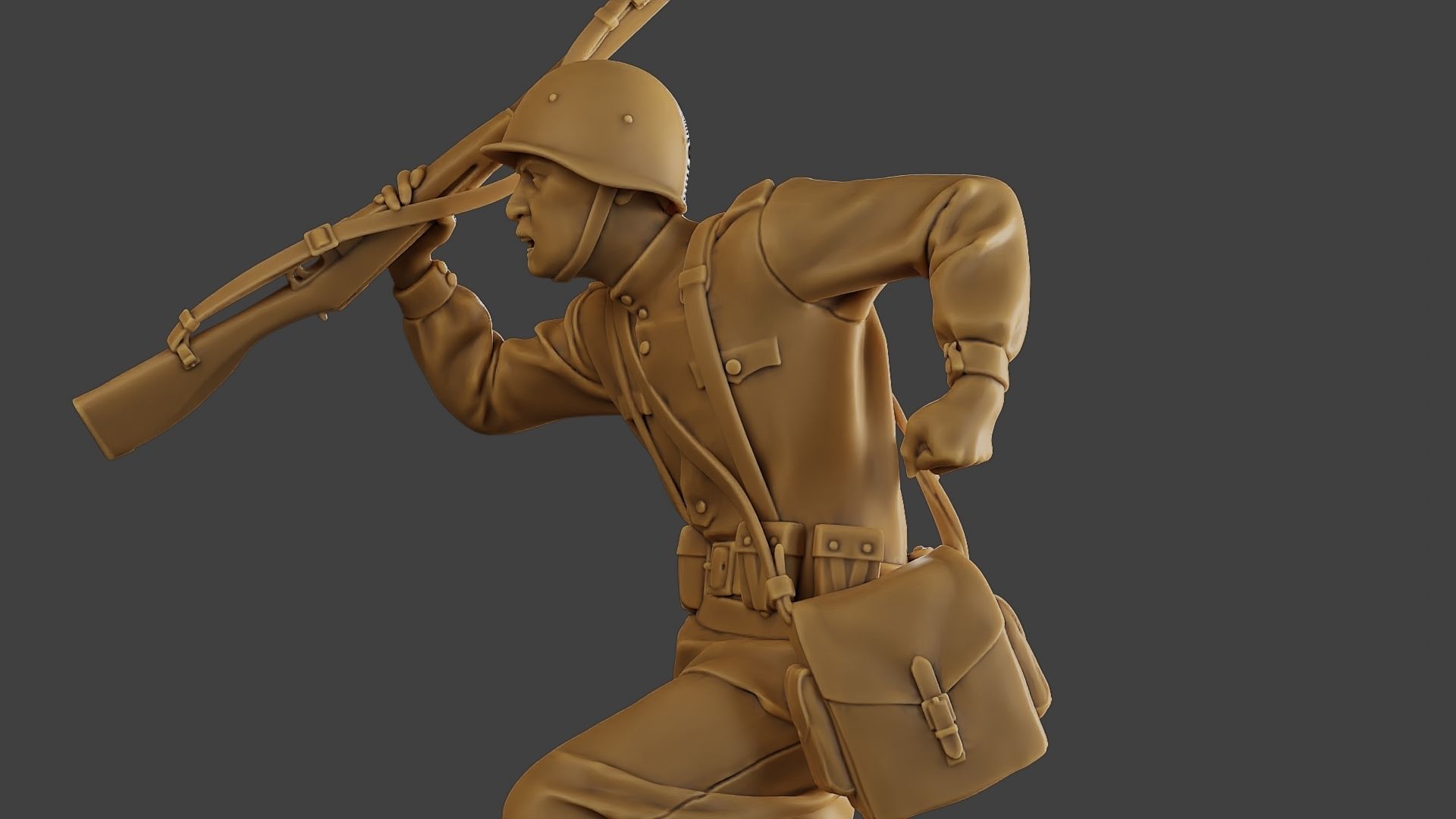 Russian soldier ww2 R3 004 3D print model_17