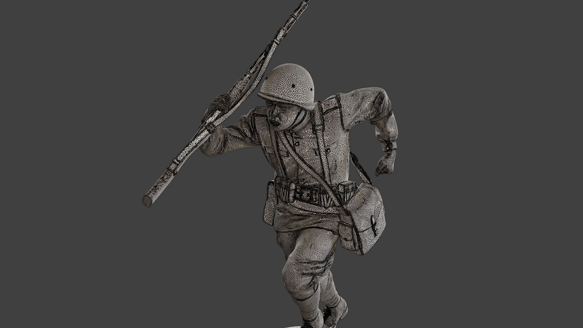 Russian soldier ww2 R3 004 3D print model_12