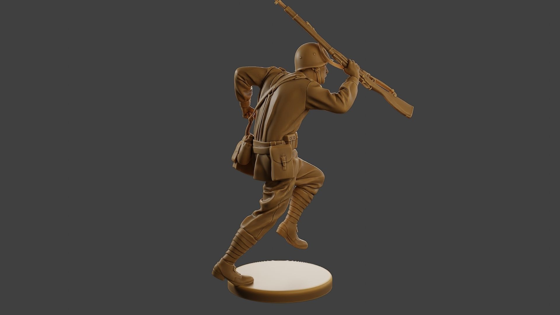 Russian soldier ww2 R3 004 3D print model_8