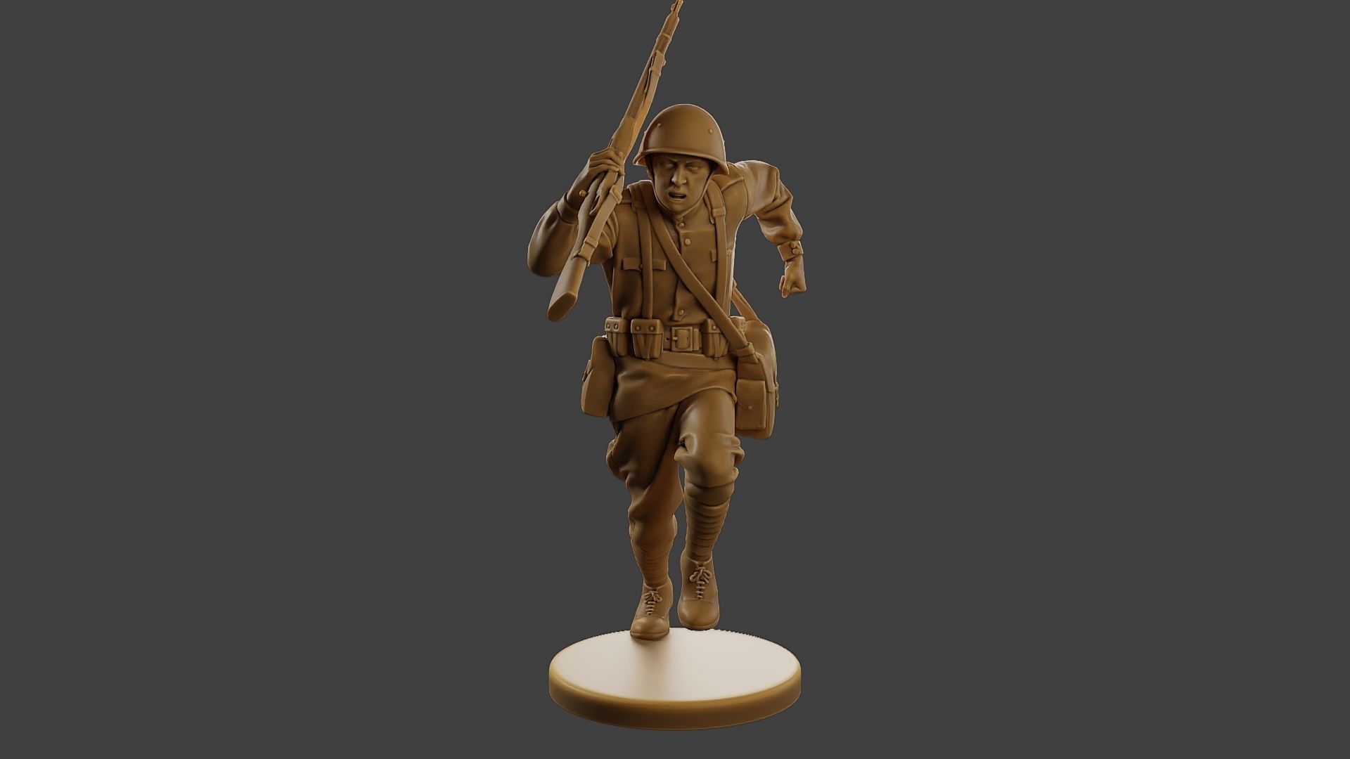 Russian soldier ww2 R3 004 3D print model_1