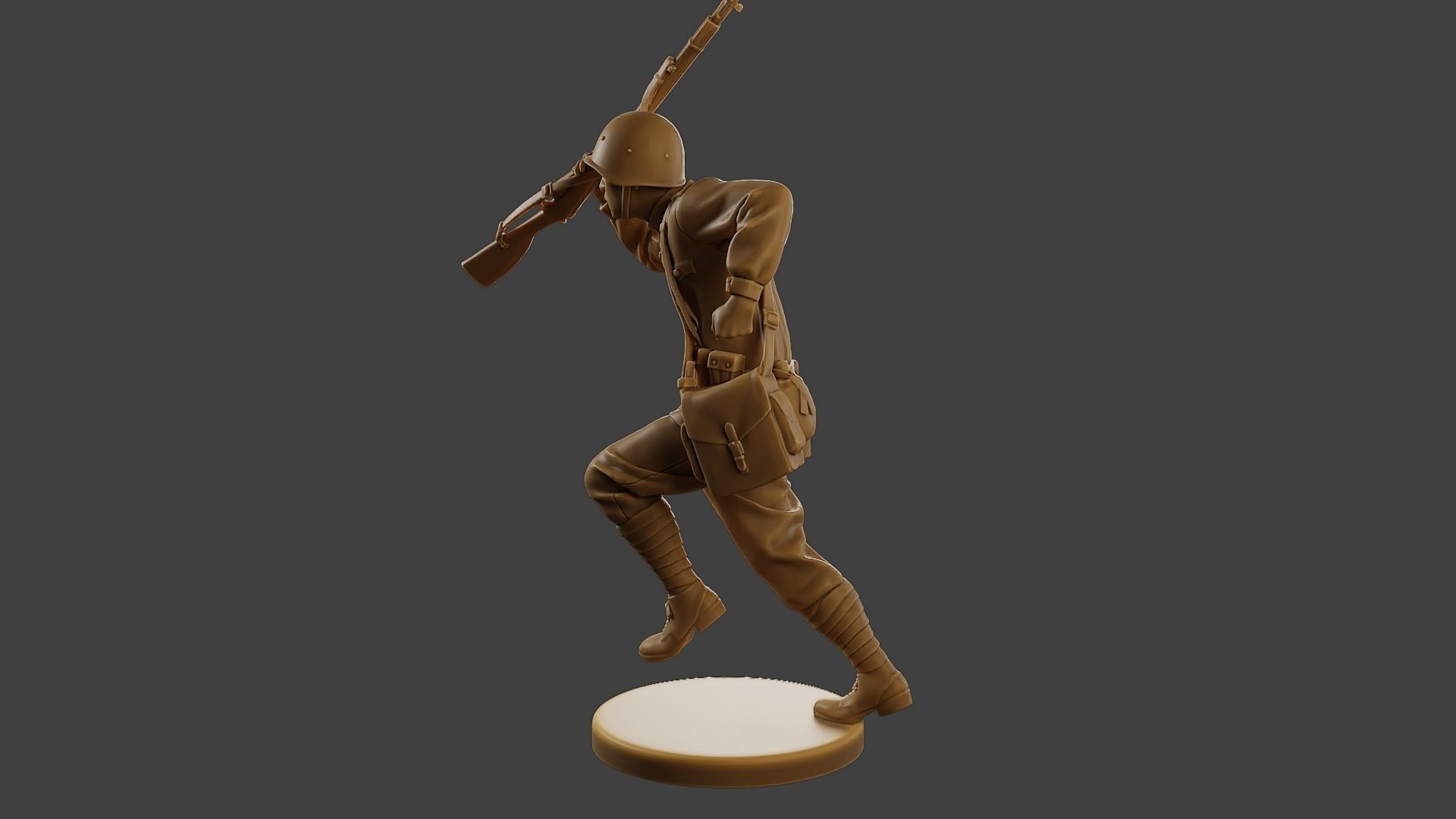 Russian soldier ww2 R3 004 3D print model_4
