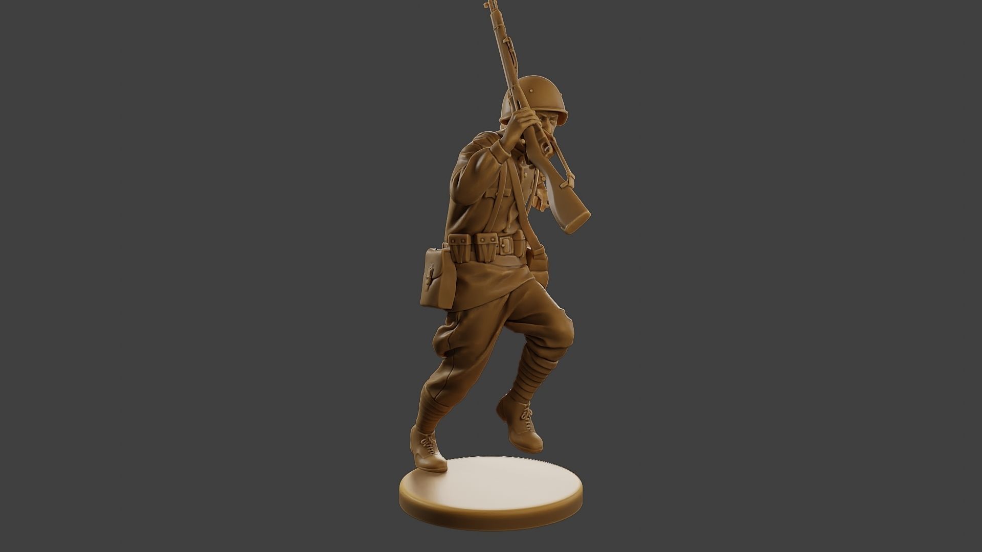 Russian soldier ww2 R3 004 3D print model_10