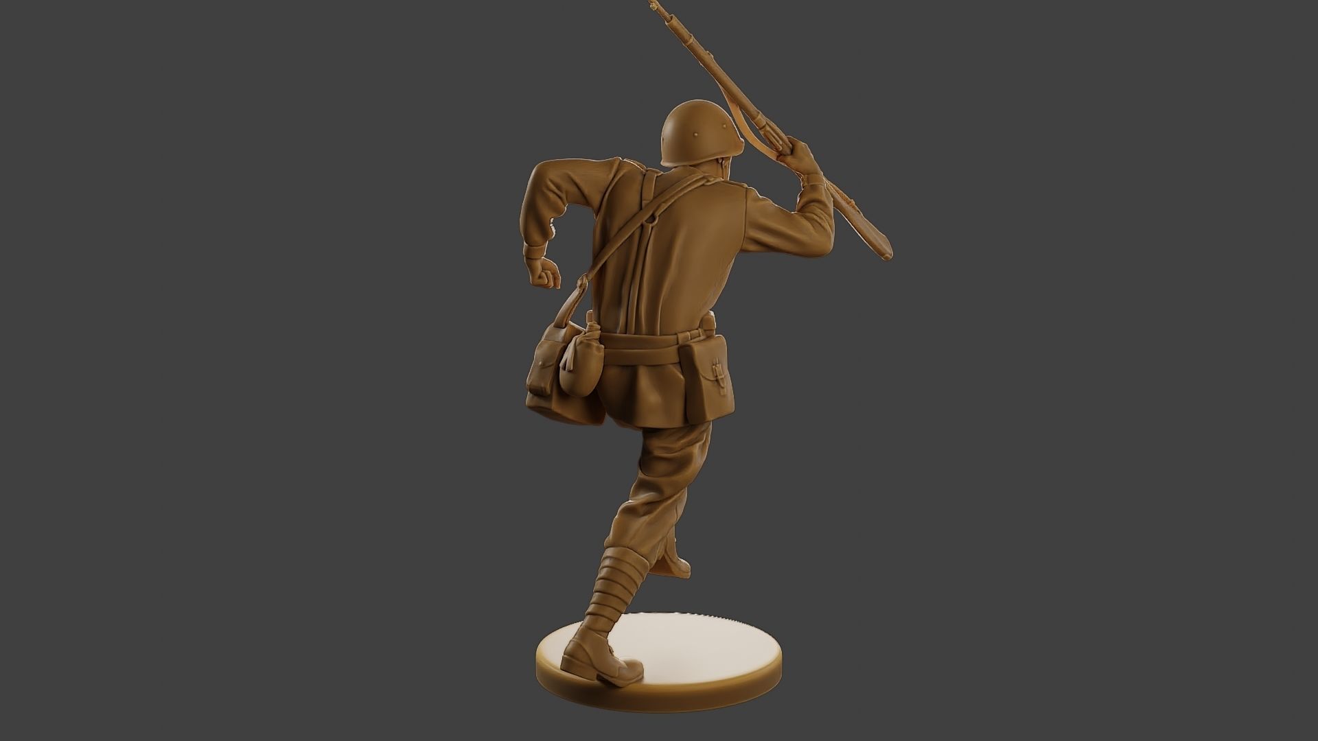 Russian soldier ww2 R3 004 3D print model_7