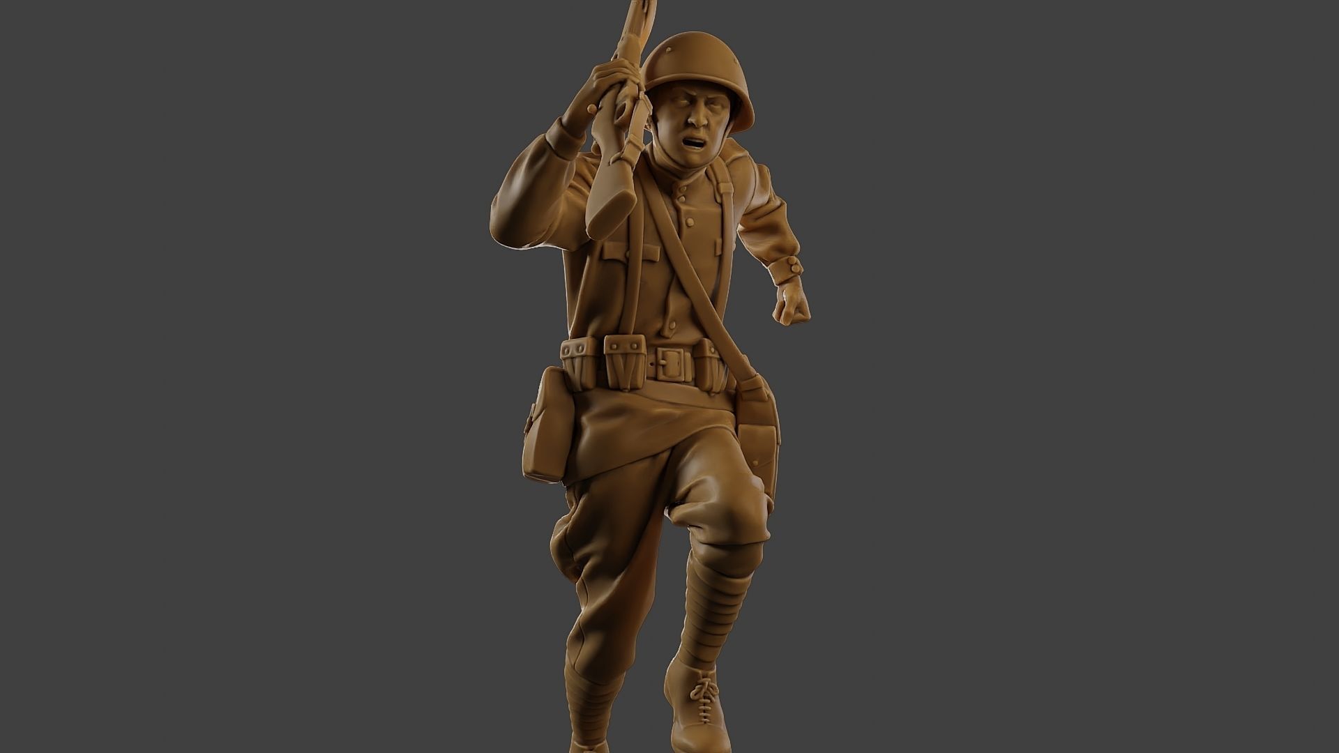 Russian soldier ww2 R3 004 3D print model_28