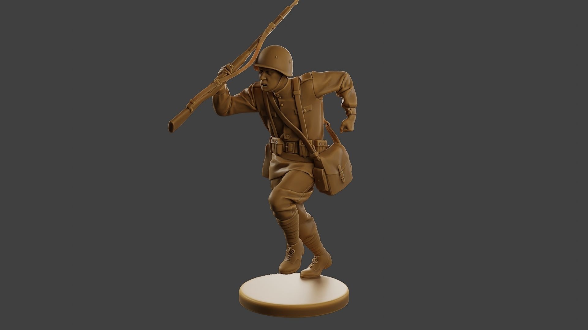 Russian soldier ww2 R3 004 3D print model_2