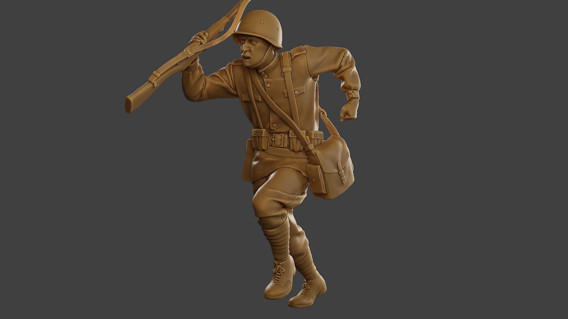 Russian soldier ww2 R3 004 3D print model_27