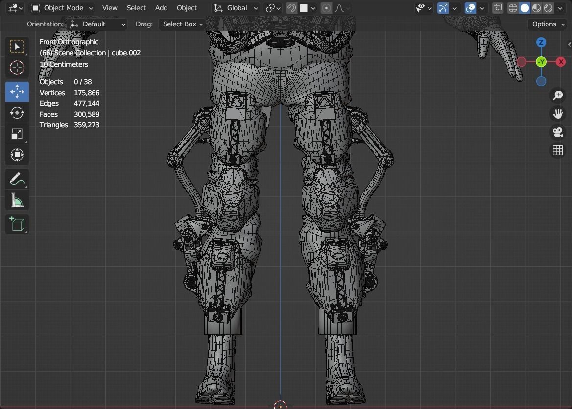 Space suit - Scifi astro ranger 2 Low-poly 3D model_20