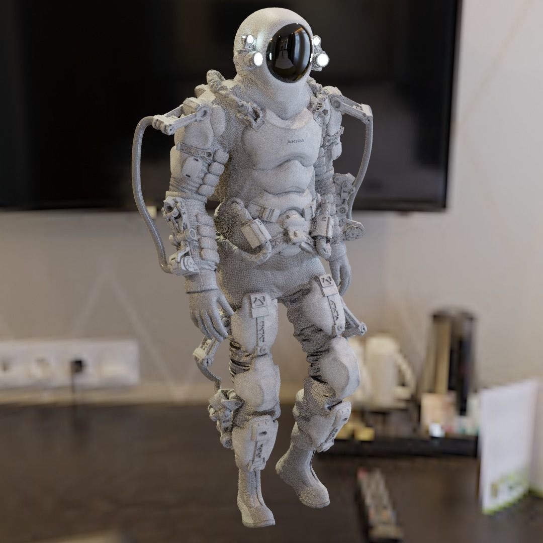 Space suit - Scifi astro ranger 2 Low-poly 3D model_25