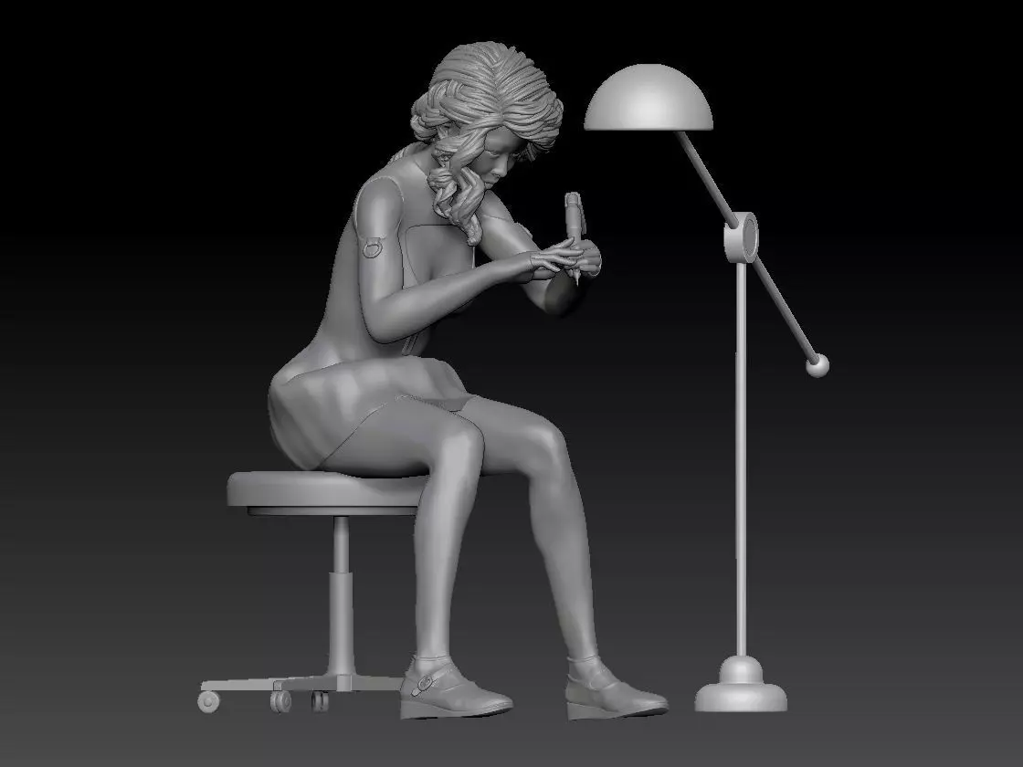 TATTOO STUDIO GIRL 2 3D print model