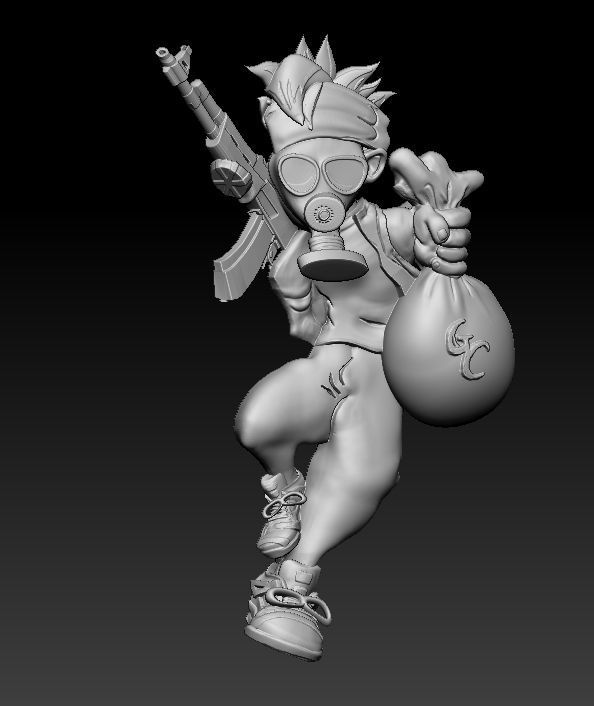 GAS Man  3D print model_3