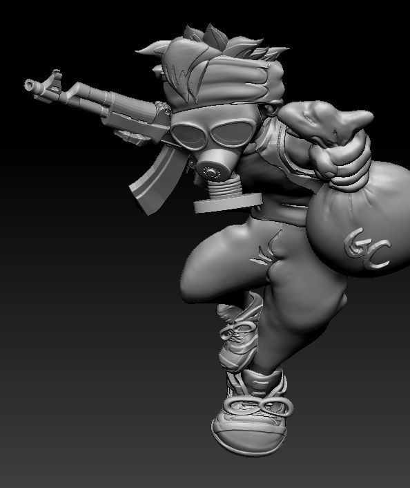 GAS Man  3D print model_4