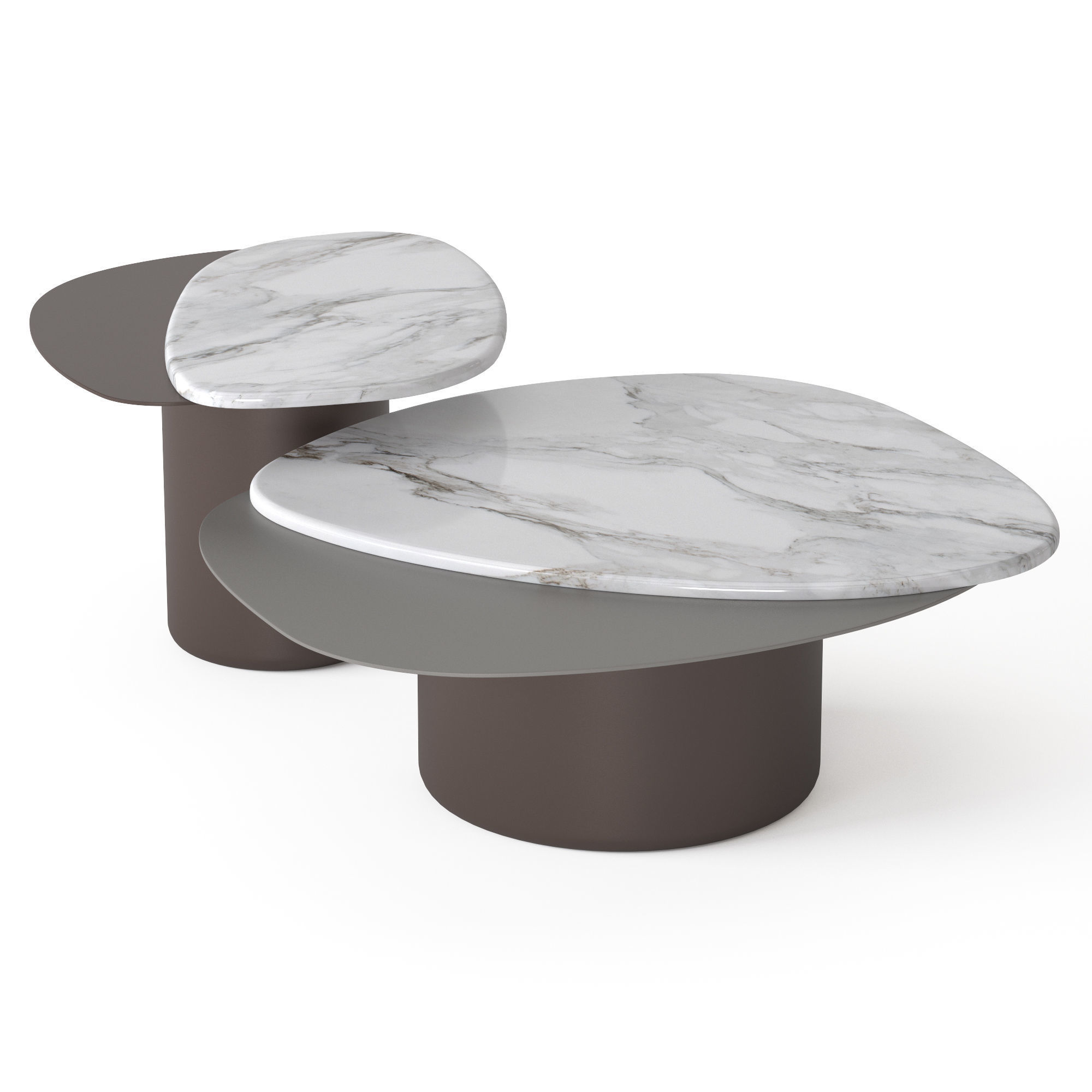 Natuzzi Splash coffee tables 3D model_1