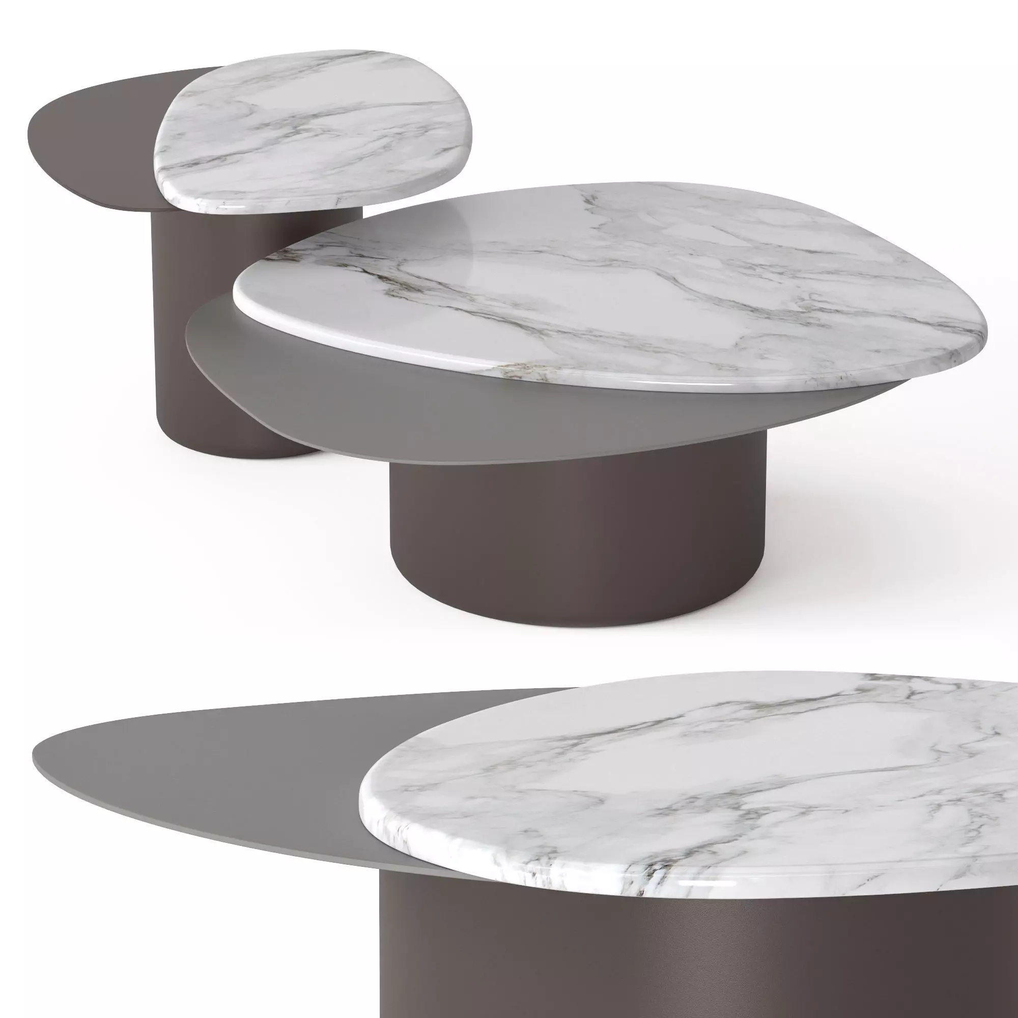 Natuzzi Splash coffee tables 3D model_0
