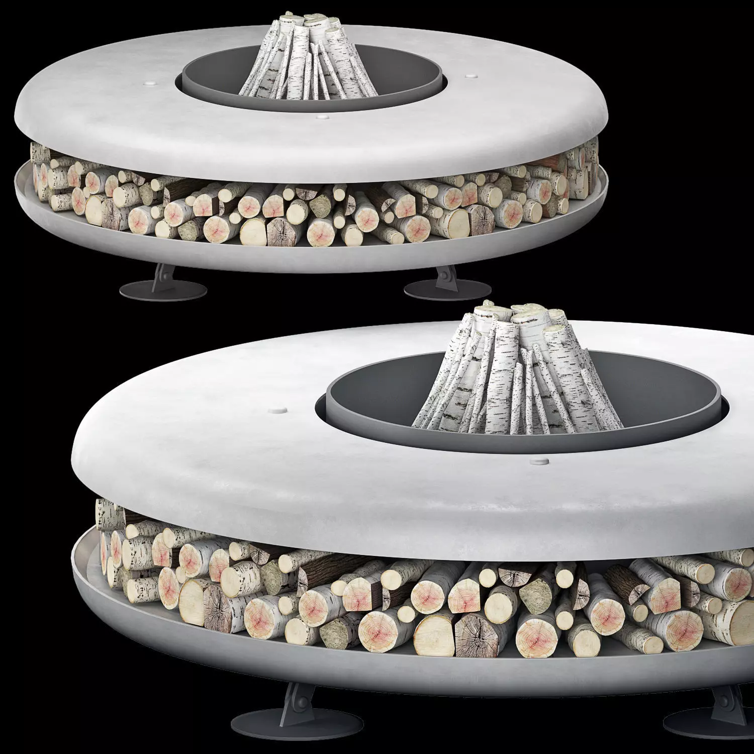 Fire pit moon  3D model_0