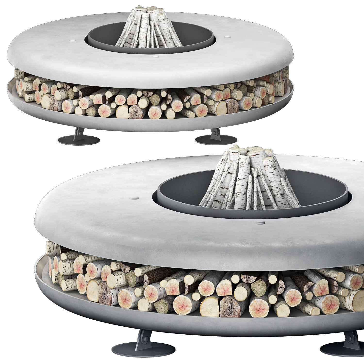 Fire pit moon  3D model_1