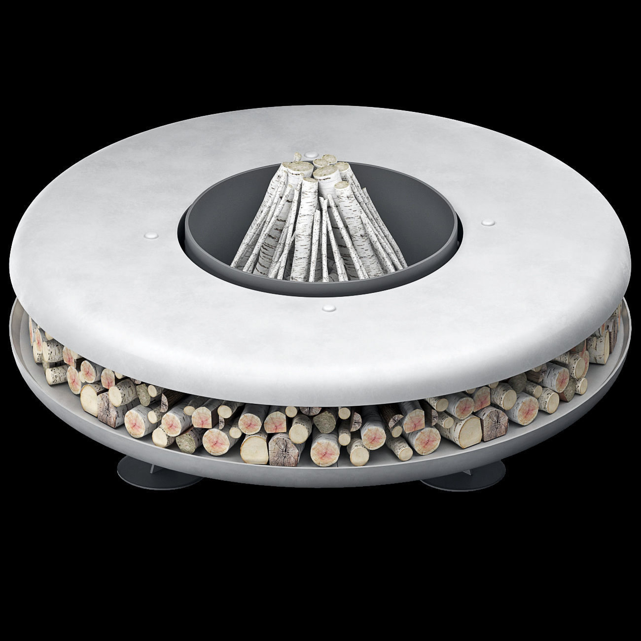 Fire pit moon  3D model_3