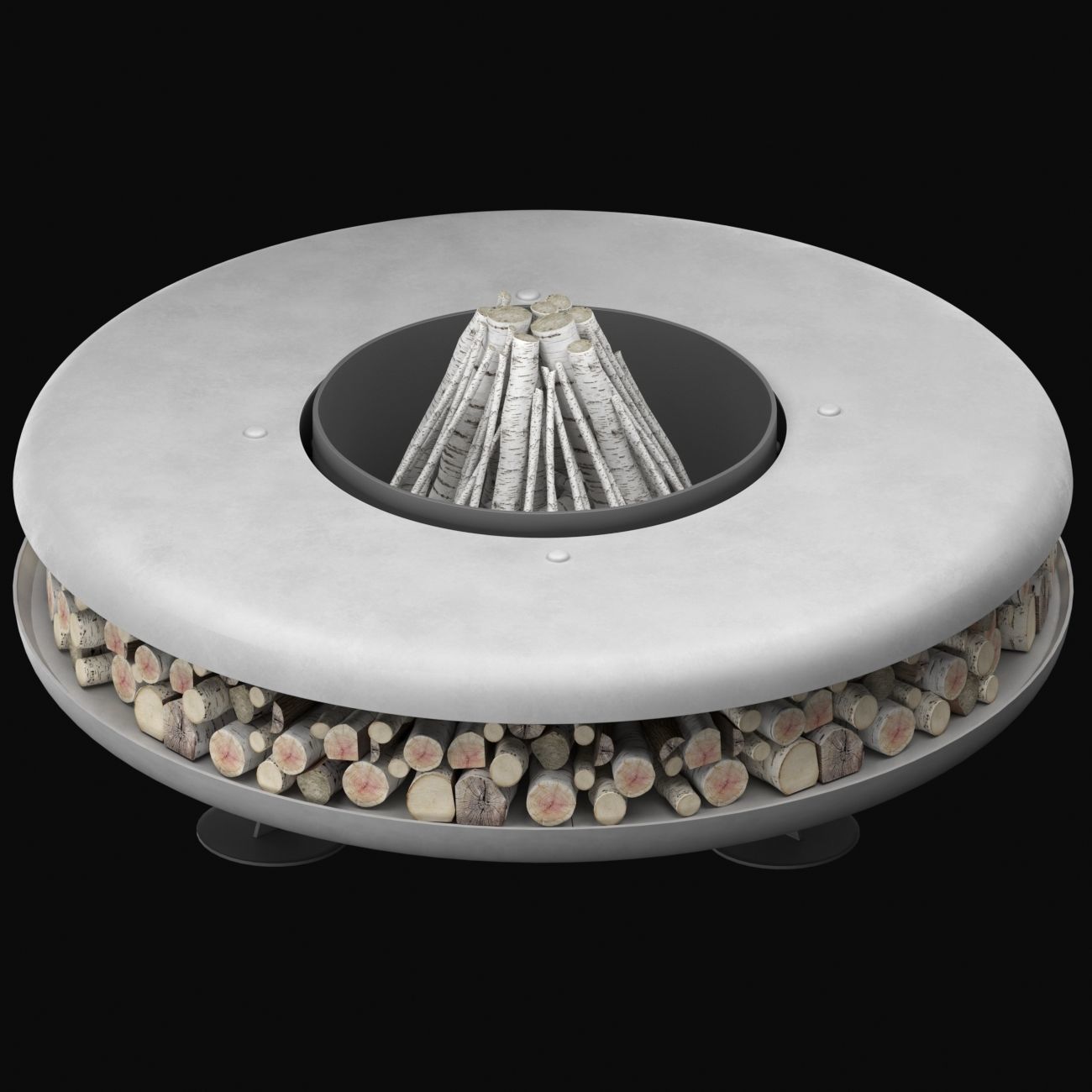 Fire pit moon  3D model_2