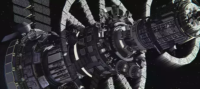 Massive Detailed Separated Spaceship