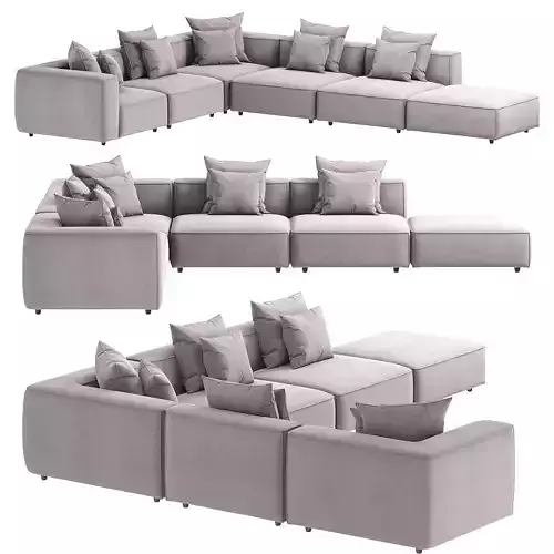 Coburn Six Piece Sectional in Capricorn Grey By Arhaus