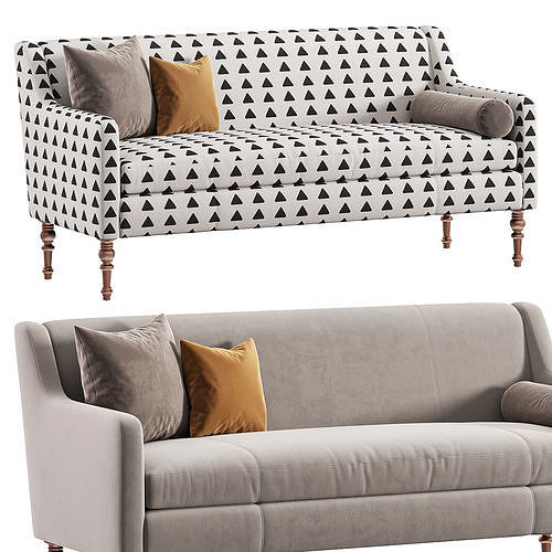 Fenwick Settee in Nomadic Fossil by arhaus 3D model
