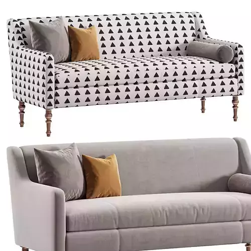 Fenwick Settee in Nomadic Fossil by arhaus 3D model