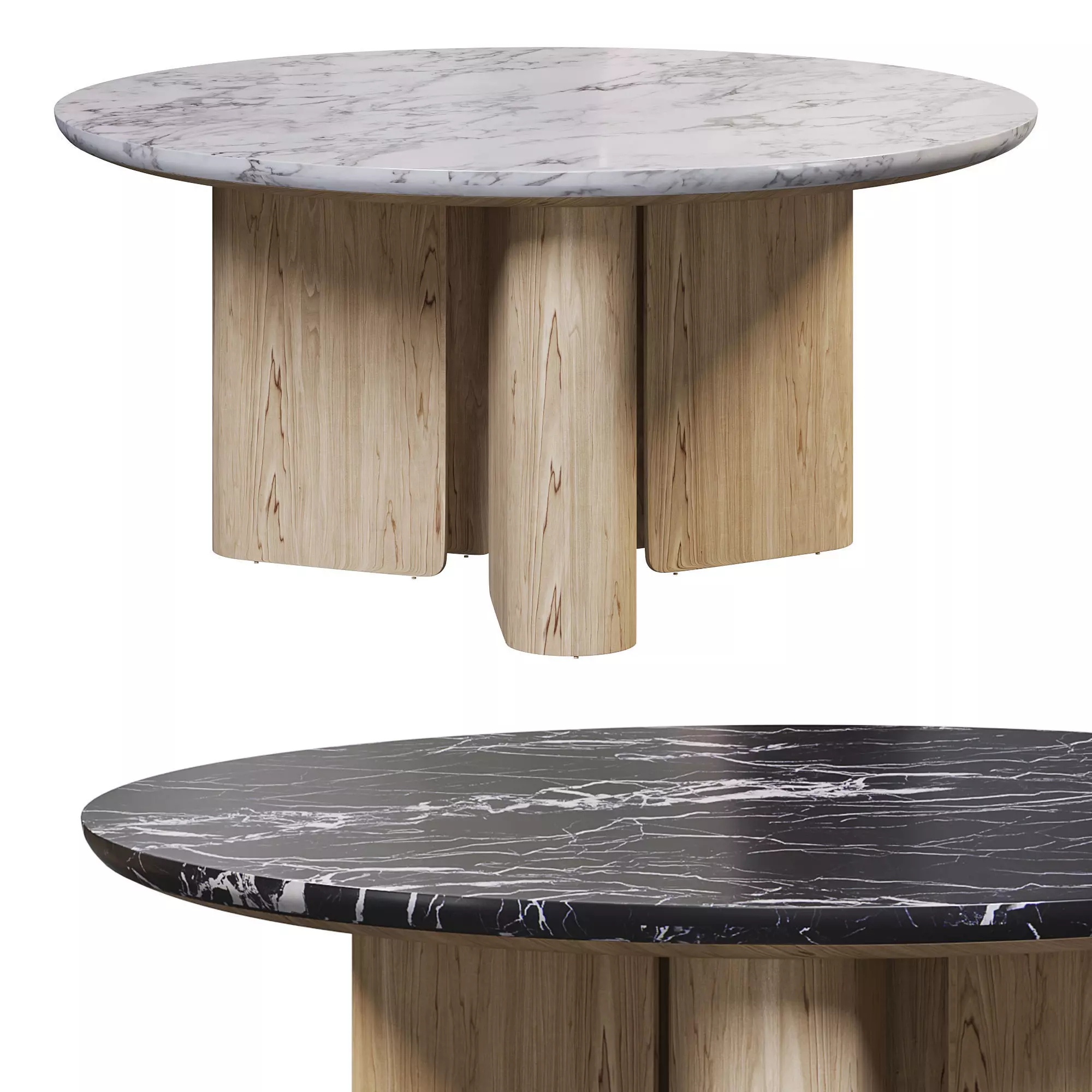 Kuyu Dine Table by zeitraum moebel 3D model