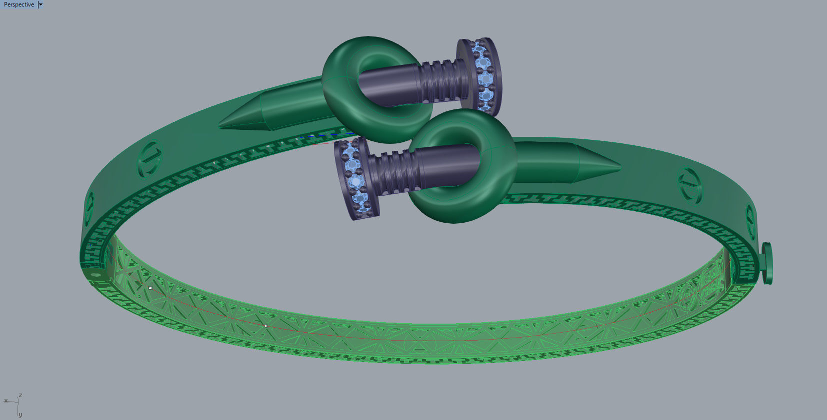bracelet nails 3D print model_1