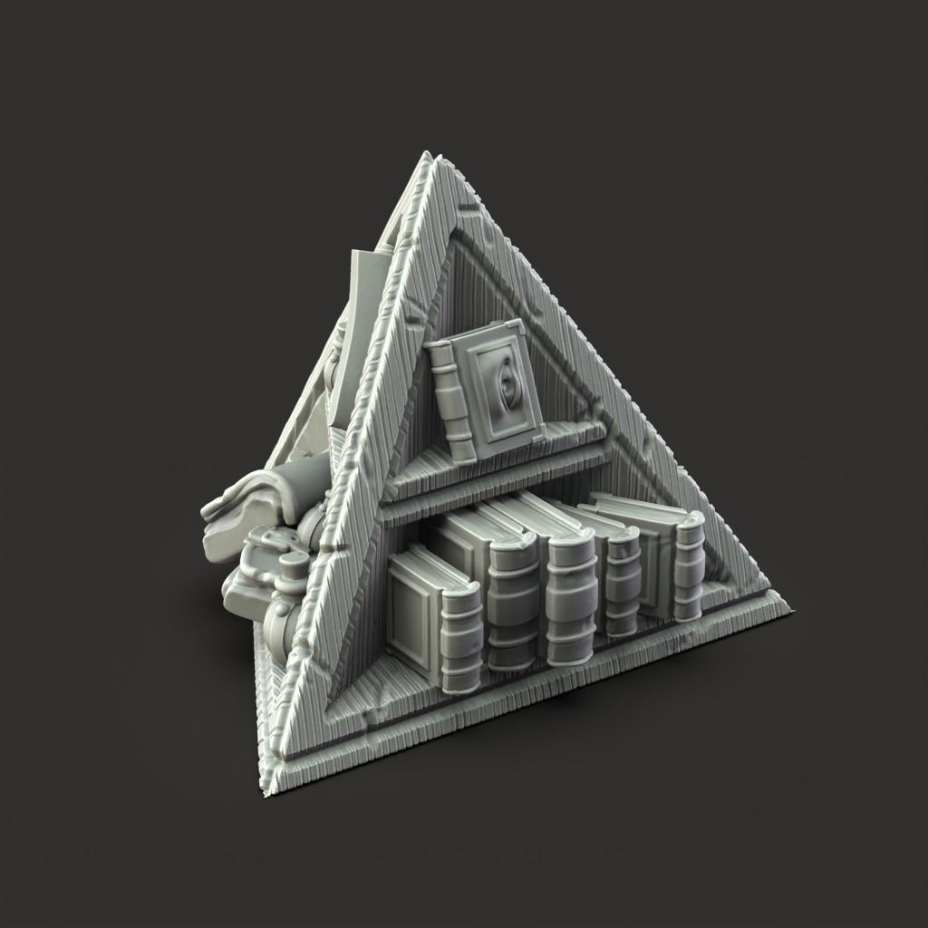 Desk and Dice Shelves - 3D Printable TTRPG - PRESUPPORTED - 32mm 3D print model_14