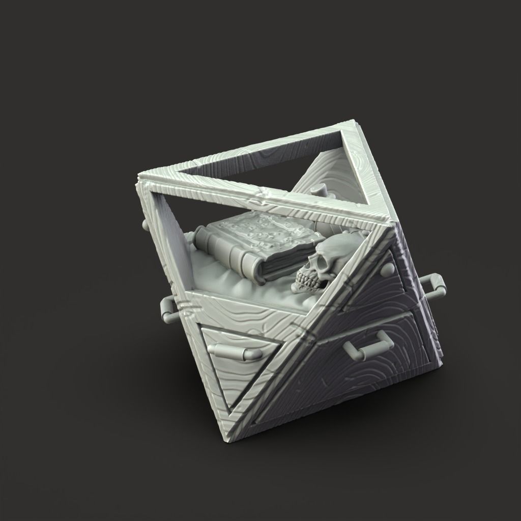 Desk and Dice Shelves - 3D Printable TTRPG - PRESUPPORTED - 32mm 3D print model_18